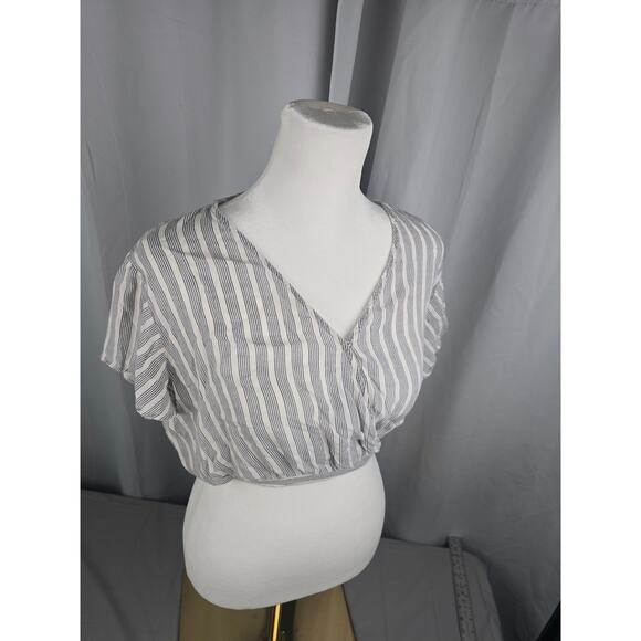 Favluv Cottagecore Women's Striped Tie‎ Back Top Striped - Picture 13 of 16